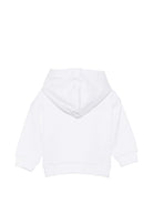 Felpa per neonati Moschino Kids bianca con stampa grafica MMF05ZLCA92 10101 MOSCHINO KIDS 