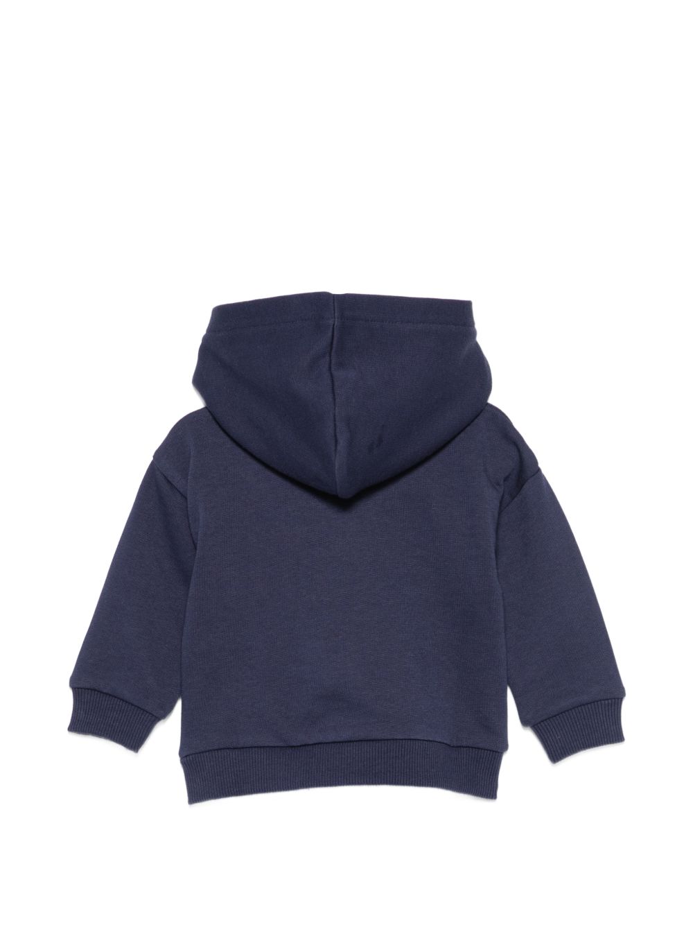 Felpa per neonato Moschino Kids blu con stampa grafica MMF05ZLCA92 40016 MOSCHINO KIDS 