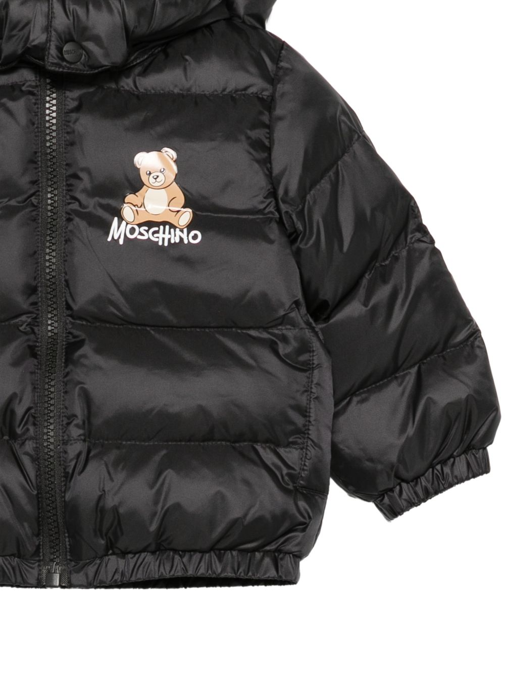 Giubbino per neonato Moschino Kids con stampa logo sul davanti MMS02FL3AC3 60100 MOSCHINO KIDS 
