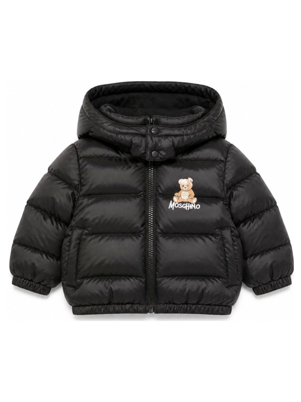 Giubbino per neonato Moschino Kids con stampa logo sul davanti MMS02FL3AC3 60100 MOSCHINO KIDS 