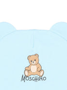 Berretto per neonato Moschino Kids azzurro con orecchiette MMX05HLCA40 40304 MOSCHINO KIDS 
