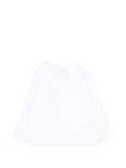 T-shirt per neonati Moschino Kids bianca con dettaglio Teddy Bear MNO014LAA58 10101 MOSCHINO KIDS 