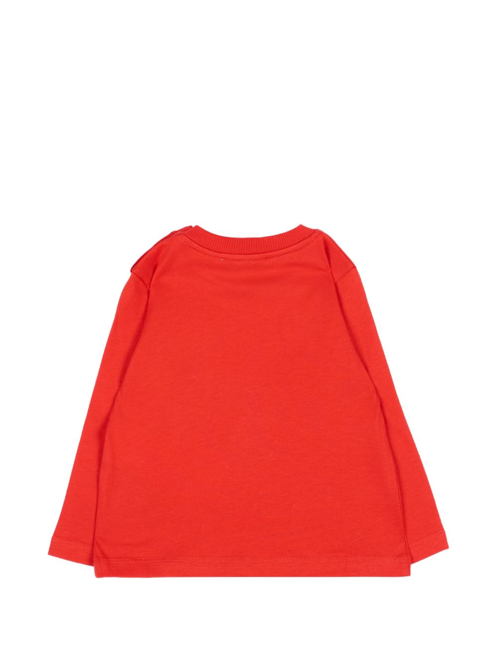 T-shirt per neonati Moschino Kids rossa con dettaglio Teddy Bear MNO014LAA58 50109 MOSCHINO KIDS 