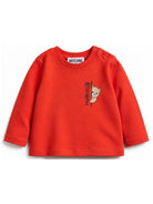 T-shirt per neonati Moschino Kids rossa con dettaglio Teddy Bear MNO014LAA58 50109 MOSCHINO KIDS 