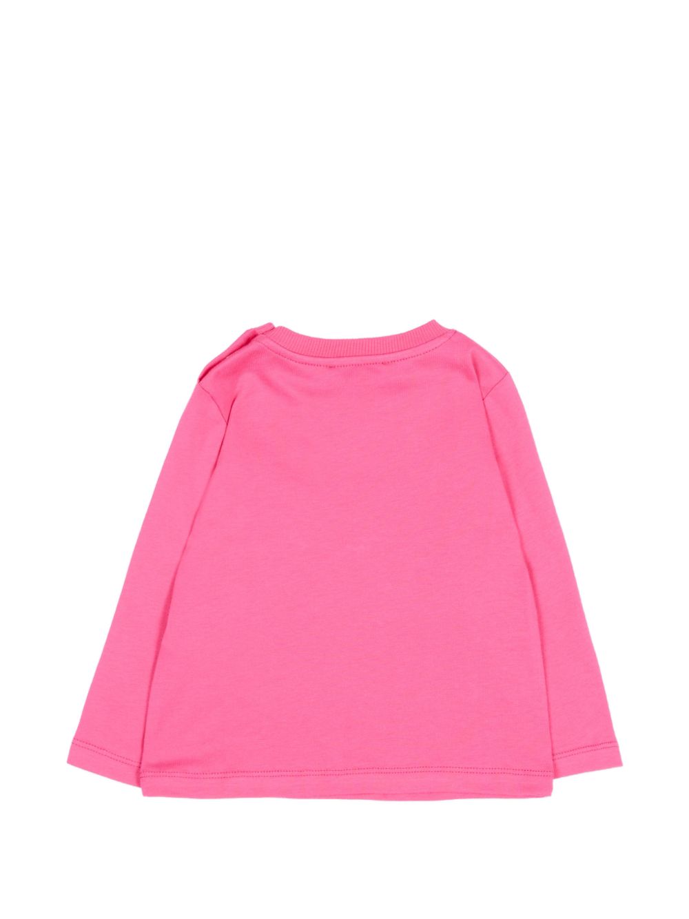 T-shirt per neonata Moschino Kids fucsia con dettaglio Teddy Bear MNO014LAA58 51450 MOSCHINO KIDS 