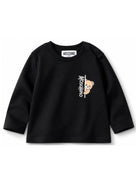 T-shirt per neonati Moschino Kids nera con dettaglio Teddy Bear MNO014LAA58 60100 MOSCHINO KIDS 