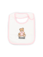 Set per neonata Moschino Kids rosa con stampa logo sul davanti MNY08BLCA40 50209 MOSCHINO KIDS 