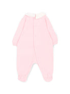 Set per neonata Moschino Kids rosa con stampa logo sul davanti MNY08BLCA40 50209 MOSCHINO KIDS 