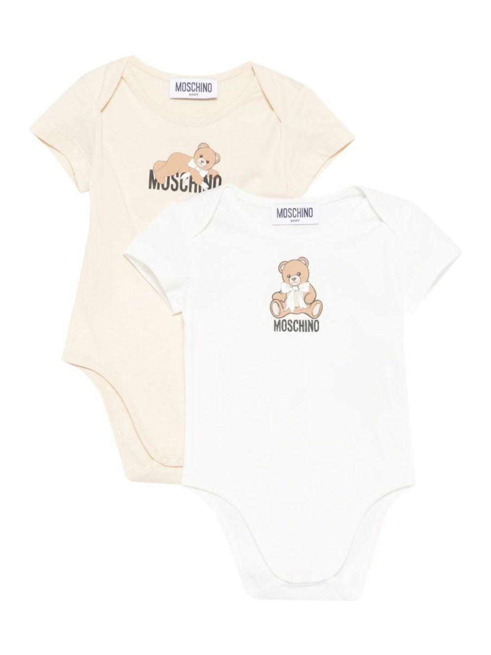 Set di due tutine per neonati Moschino Kids multicolore con stampa Teddy Bear sul davanti MNY08DLAA10 84313 MOSCHINO KIDS 
