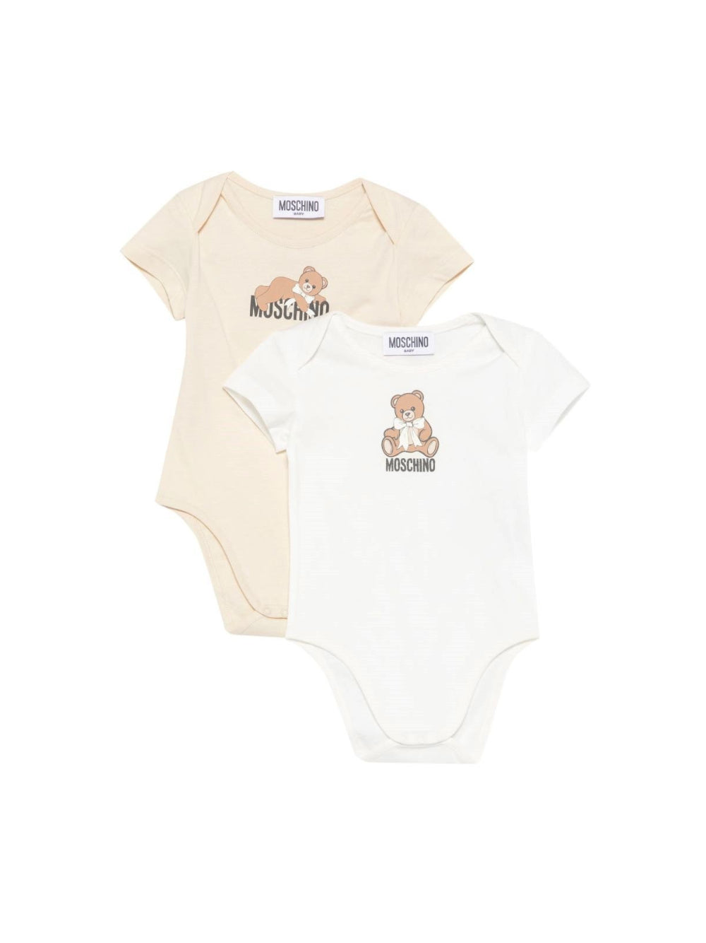 Set di due tutine per neonati Moschino Kids multicolore con stampa Teddy Bear sul davanti MNY08DLAA10 84313 MOSCHINO KIDS 