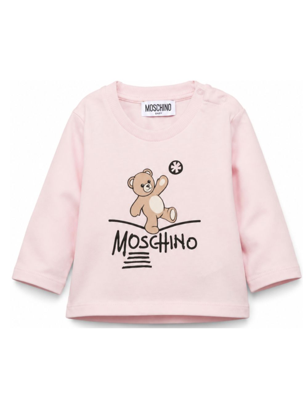 T-shirt per neonata Moschino Kids rosa con motivo Teddy Bear MOO014LAA20 50209 MOSCHINO KIDS 