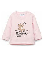 T-shirt per neonata Moschino Kids rosa con motivo Teddy Bear MOO014LAA20 50209 MOSCHINO KIDS 