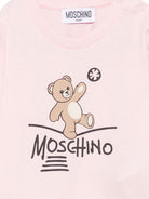 T-shirt per neonata Moschino Kids rosa con motivo Teddy Bear MOO014LAA20 50209 MOSCHINO KIDS 