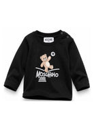 T-shirt per neonati Moschino Kids nera con motivo Teddy Bear MOO014LAA20 60100 MOSCHINO KIDS 