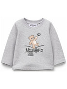 T-shirt per neonati Moschino Kids grigia con motivo Teddy Bear MOO014LAA20 60901 MOSCHINO KIDS 