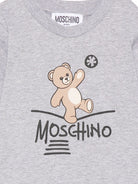 T-shirt per neonati Moschino Kids grigia con motivo Teddy Bear MOO014LAA20 60901 MOSCHINO KIDS 
