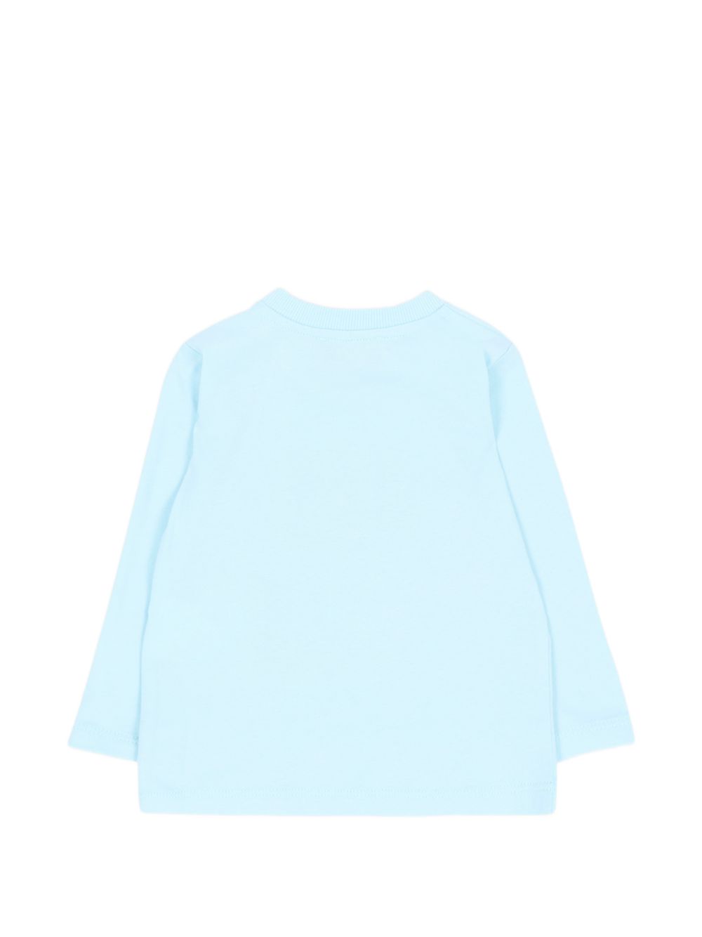 T-shirt neonato Moschino Kids azzurra a maniche lunghe MQO014LAA10 40304 MOSCHINO KIDS 