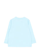 T-shirt neonato Moschino Kids azzurra a maniche lunghe MQO014LAA10 40304 MOSCHINO KIDS 