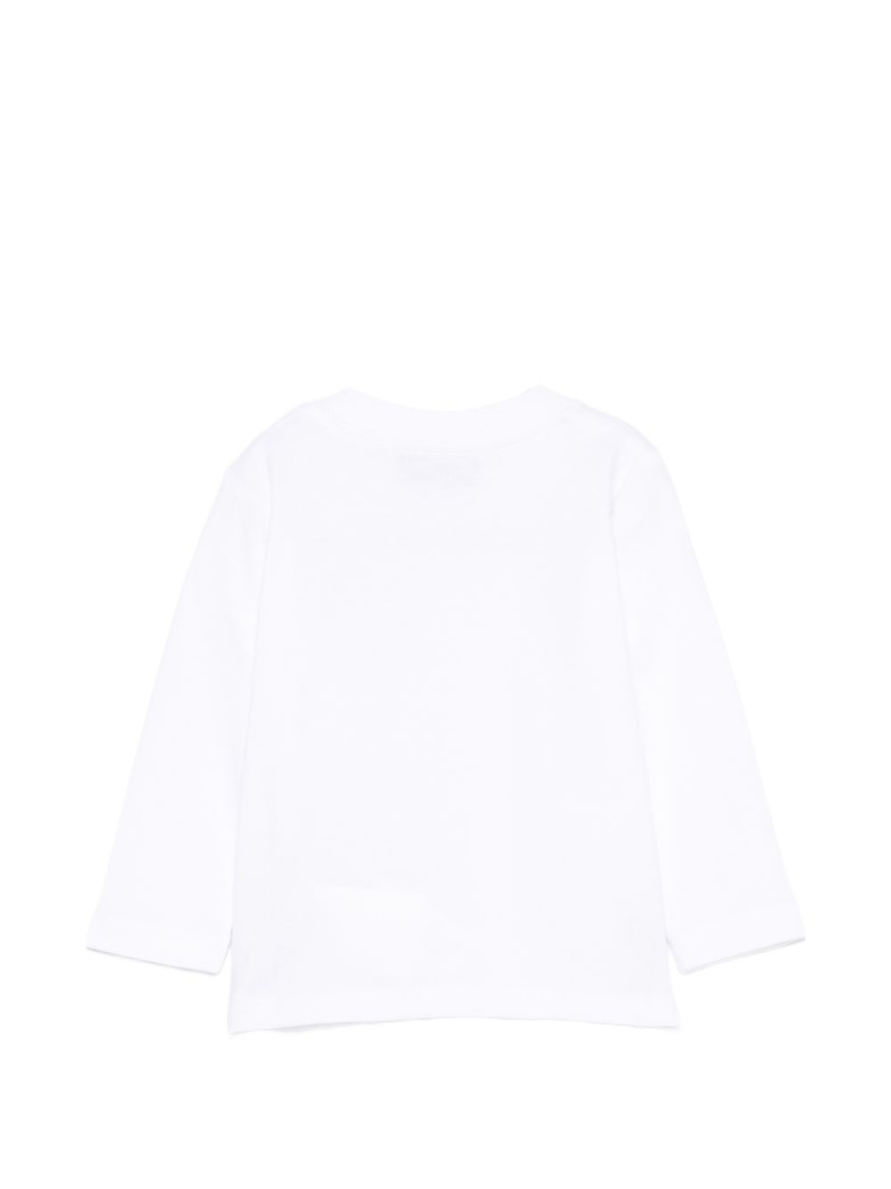 T-shirt per neonati Moschino Kids bianca con stampa Teddy sul davanti MRO014LAA34 10101 MOSCHINO KIDS 