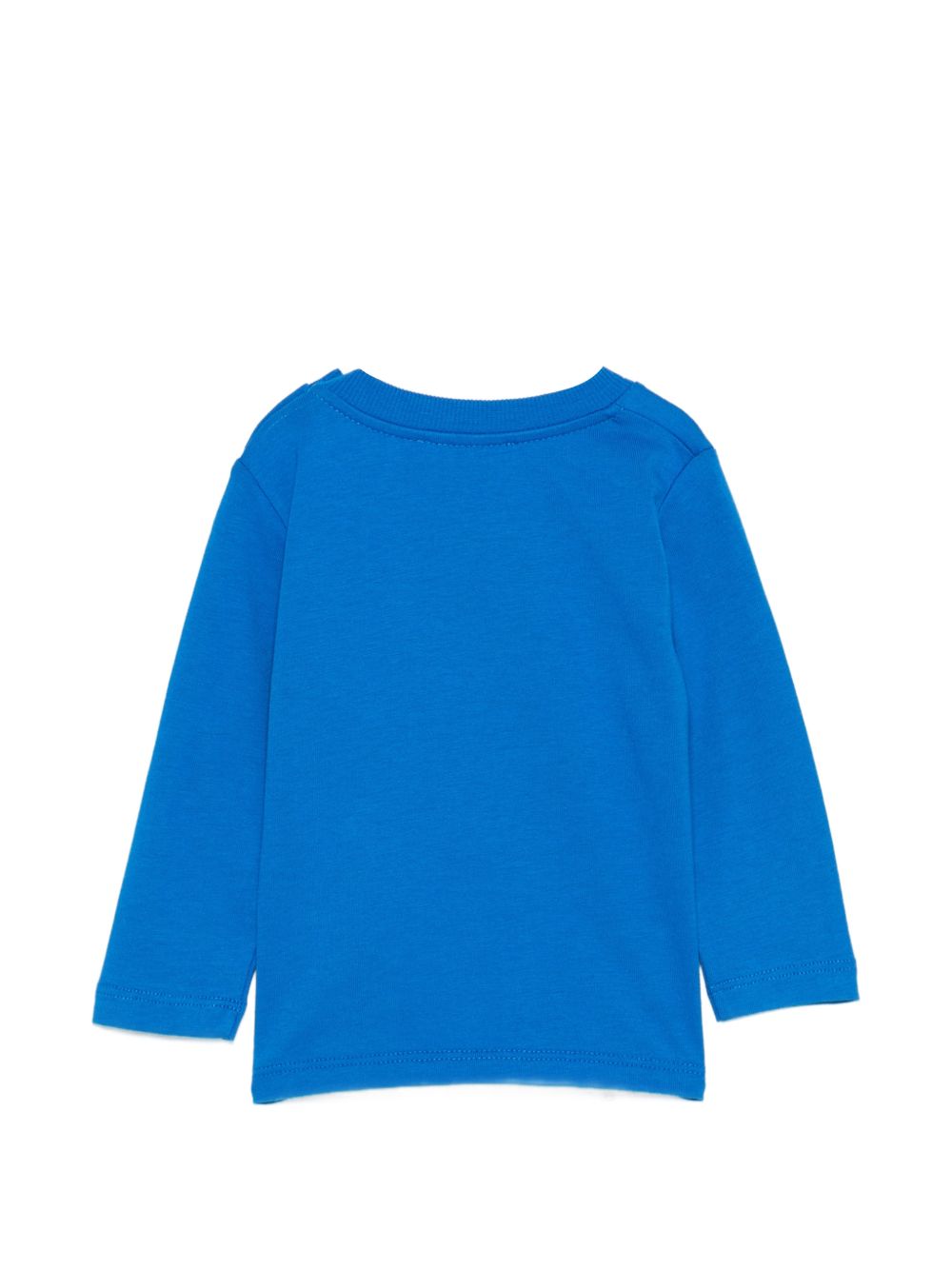 T-shirt per neonato Moschino Kids azzurra con stampa Teddy sul davanti MRO014LAA34 40157 MOSCHINO KIDS 