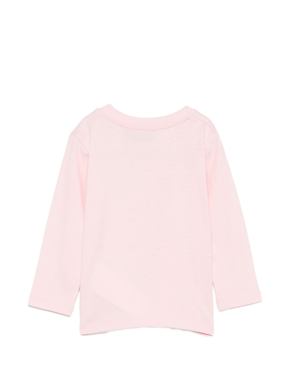 T-shirt per neonata Moschino Kids rosa con stampa Teddy sul davanti MRO014LAA34 50209 MOSCHINO KIDS 