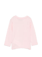 T-shirt per neonata Moschino Kids rosa con stampa Teddy sul davanti MRO014LAA34 50209 MOSCHINO KIDS 