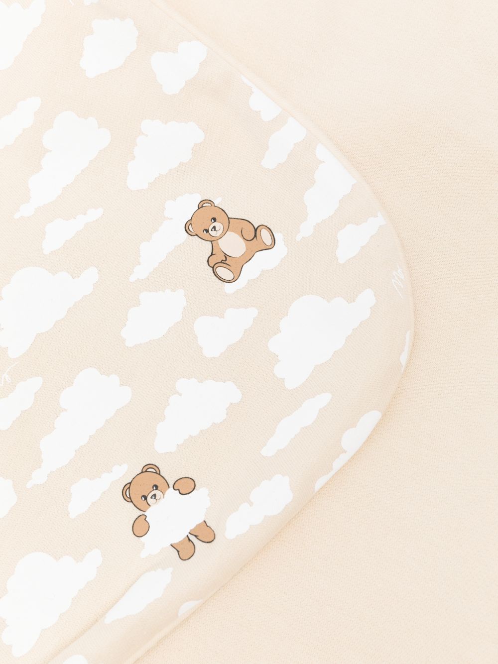 Coperta per neonati Moschino Kids beige con stampa orsetti all-over MSB00FLCA40 82640 MOSCHINO KIDS 