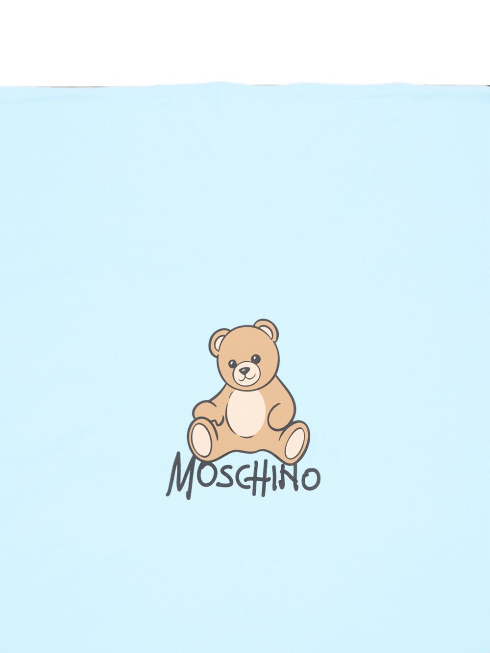 Coperta per neonato Moschino Kids azzurro con dettaglio Teddy Bear MTB00FLCA40 40304 MOSCHINO KIDS 