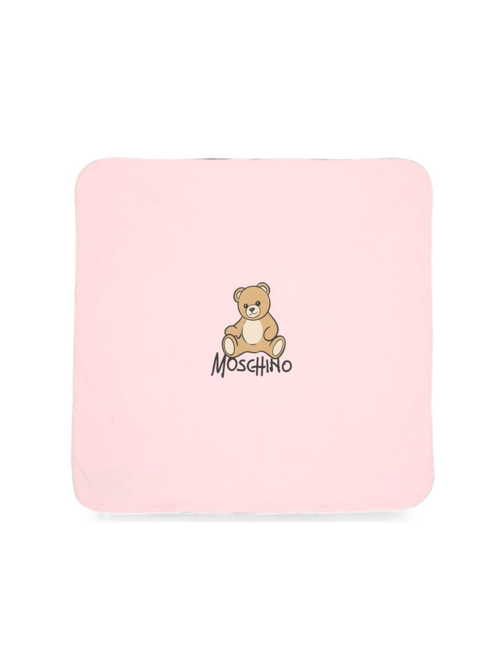 Coperta per neonata Moschino Kids rosa con dettaglio Teddy Bear MTB00FLCA40 50209 MOSCHINO KIDS 