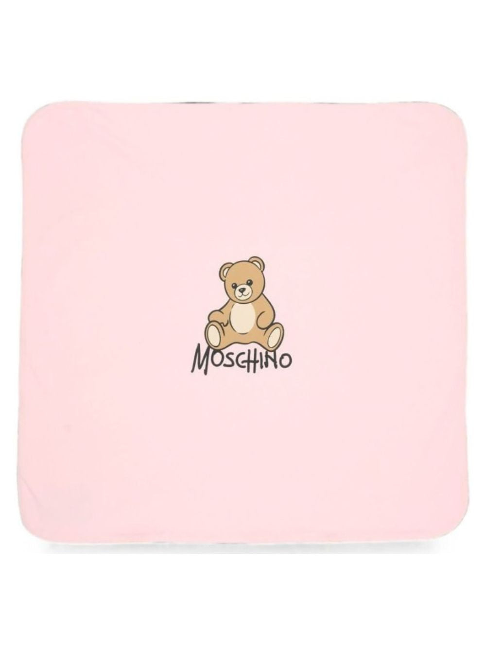 Coperta per neonata Moschino Kids rosa con dettaglio Teddy Bear MTB00FLCA40 50209 MOSCHINO KIDS 