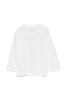 T-shirt per neonati Moschino Kids bianca con stampa Teddy con dettaglio fiocco MTO014LAA10 10063 MOSCHINO KIDS 