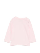 T-shirt per neonata Moschino Kids rosa con stampa Teddy con dettaglio fiocco MTO014LAA10 50209 MOSCHINO KIDS 