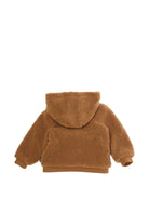 Giubbino per neonato Moschino Kids marrone con toppa a forma di orsetto MUA00BLIA00 20351 MOSCHINO KIDS 