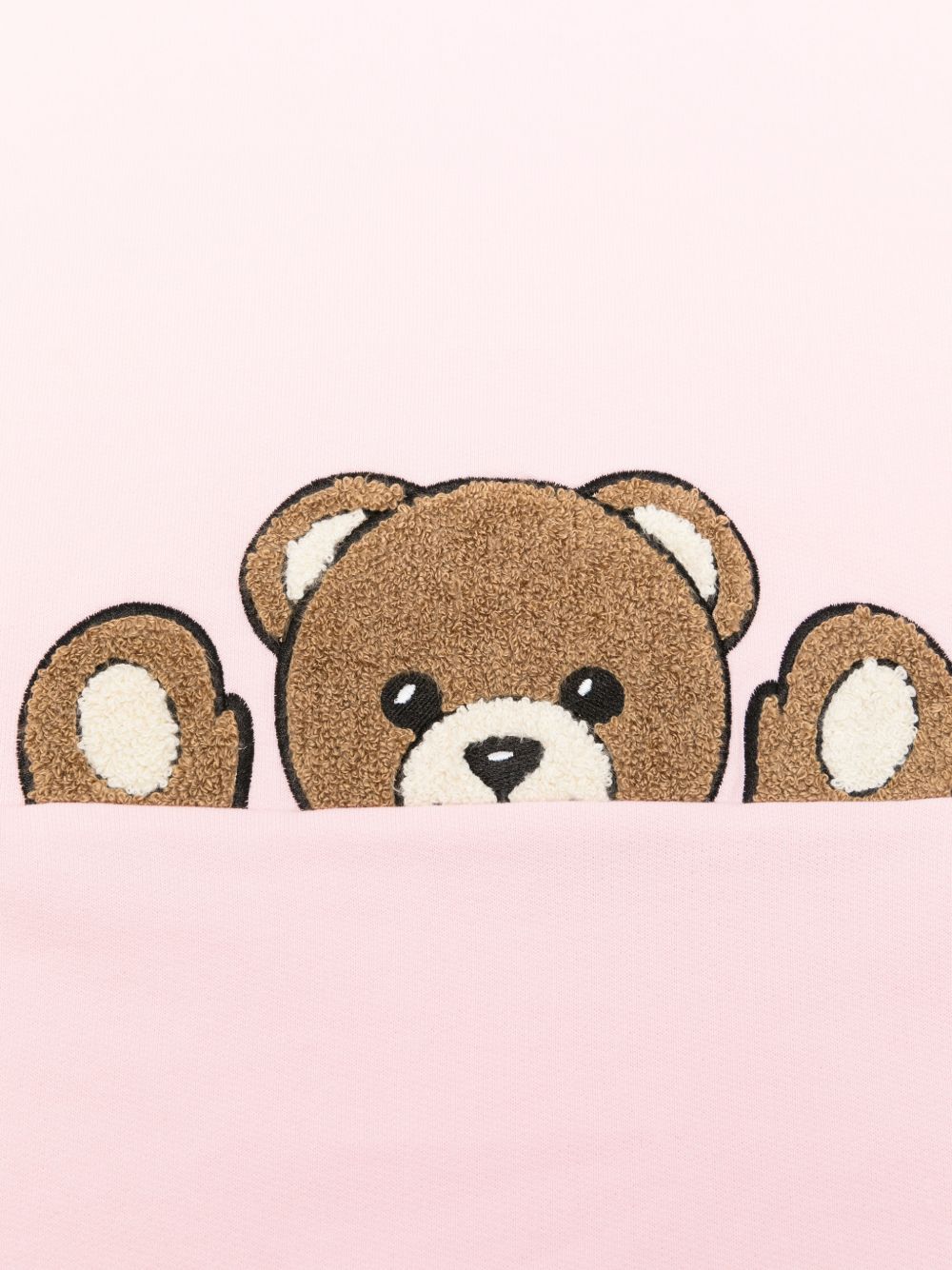 Coperta per neonata Moschino Kids rosa con ricamo Orsetto sul davanti MUB00NLCA93 50209 MOSCHINO KIDS 