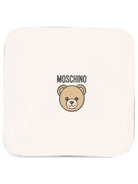 Coperta per neonati Moschino Kids bianca con dettaglio Teddy Bear MUB00OLCA40 10063 MOSCHINO KIDS 