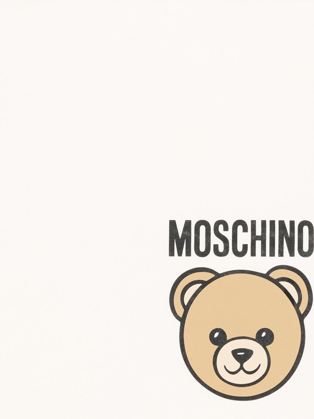 Coperta per neonati Moschino Kids bianca con dettaglio Teddy Bear MUB00OLCA40 10063 MOSCHINO KIDS 