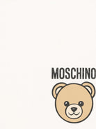 Coperta per neonati Moschino Kids bianca con dettaglio Teddy Bear MUB00OLCA40 10063 MOSCHINO KIDS 