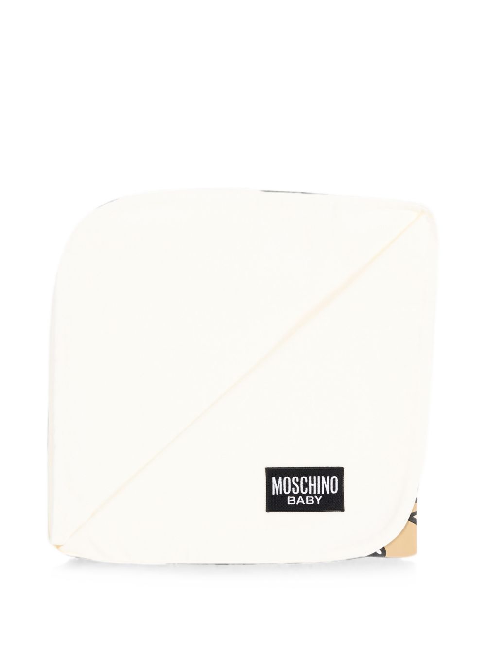 Coperta per neonati Moschino Kids bianca con dettaglio Teddy Bear MUB00OLCA40 10063 MOSCHINO KIDS 