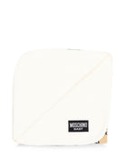 Coperta per neonati Moschino Kids bianca con dettaglio Teddy Bear MUB00OLCA40 10063 MOSCHINO KIDS 