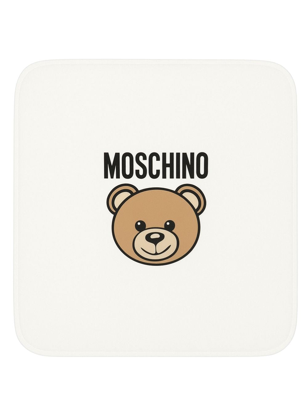 Coperta per neonati Moschino Kids bianca con dettaglio Teddy Bear MUB00OLCA40 10063 MOSCHINO KIDS 