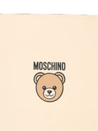 Coperta per neonati Moschino Kids beige con dettaglio Teddy Bear MUB00OLCA40 20404 MOSCHINO KIDS 