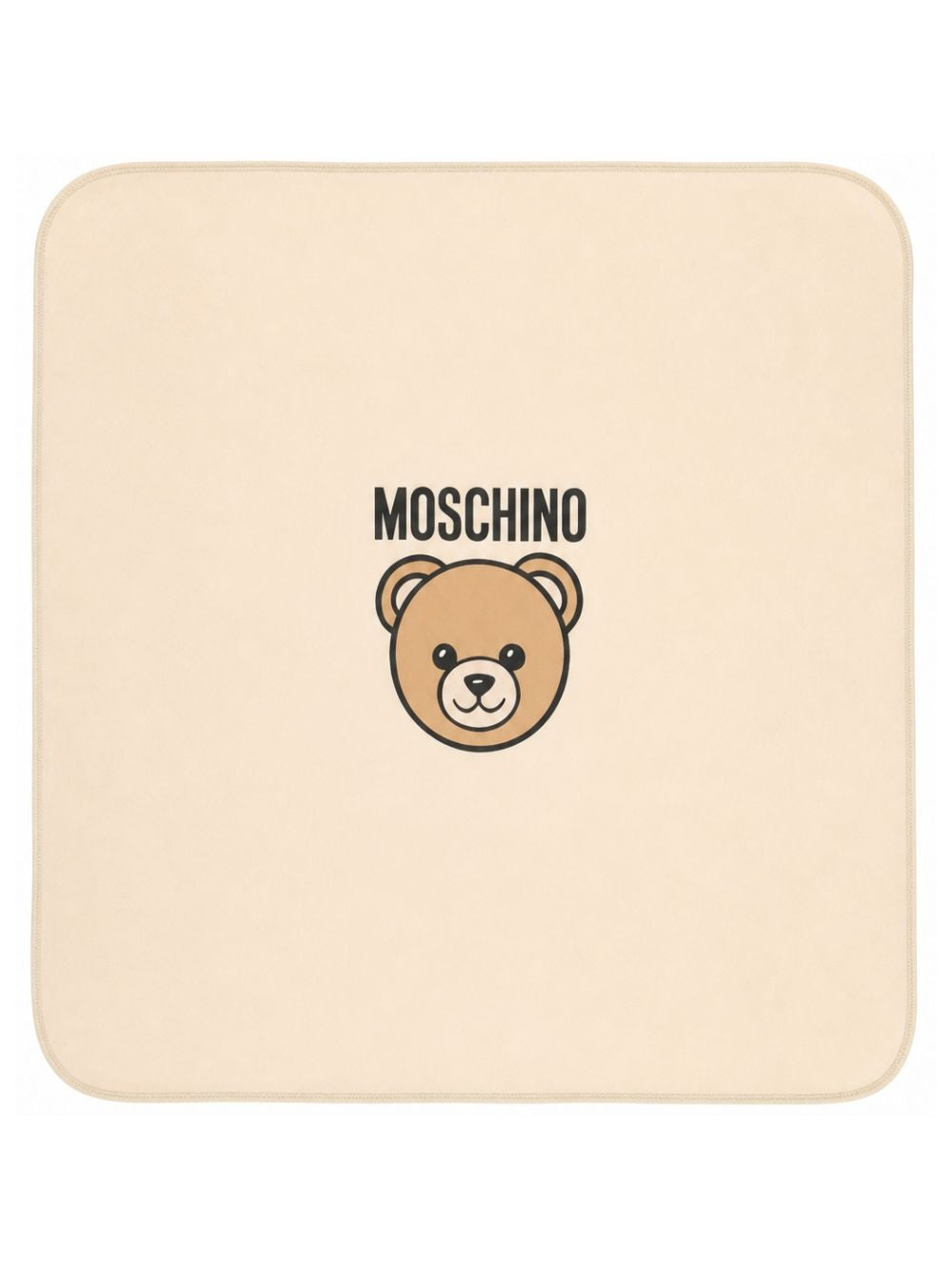 Coperta per neonati Moschino Kids beige con dettaglio Teddy Bear MUB00OLCA40 20404 MOSCHINO KIDS 