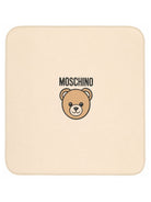 Coperta per neonati Moschino Kids beige con dettaglio Teddy Bear MUB00OLCA40 20404 MOSCHINO KIDS 