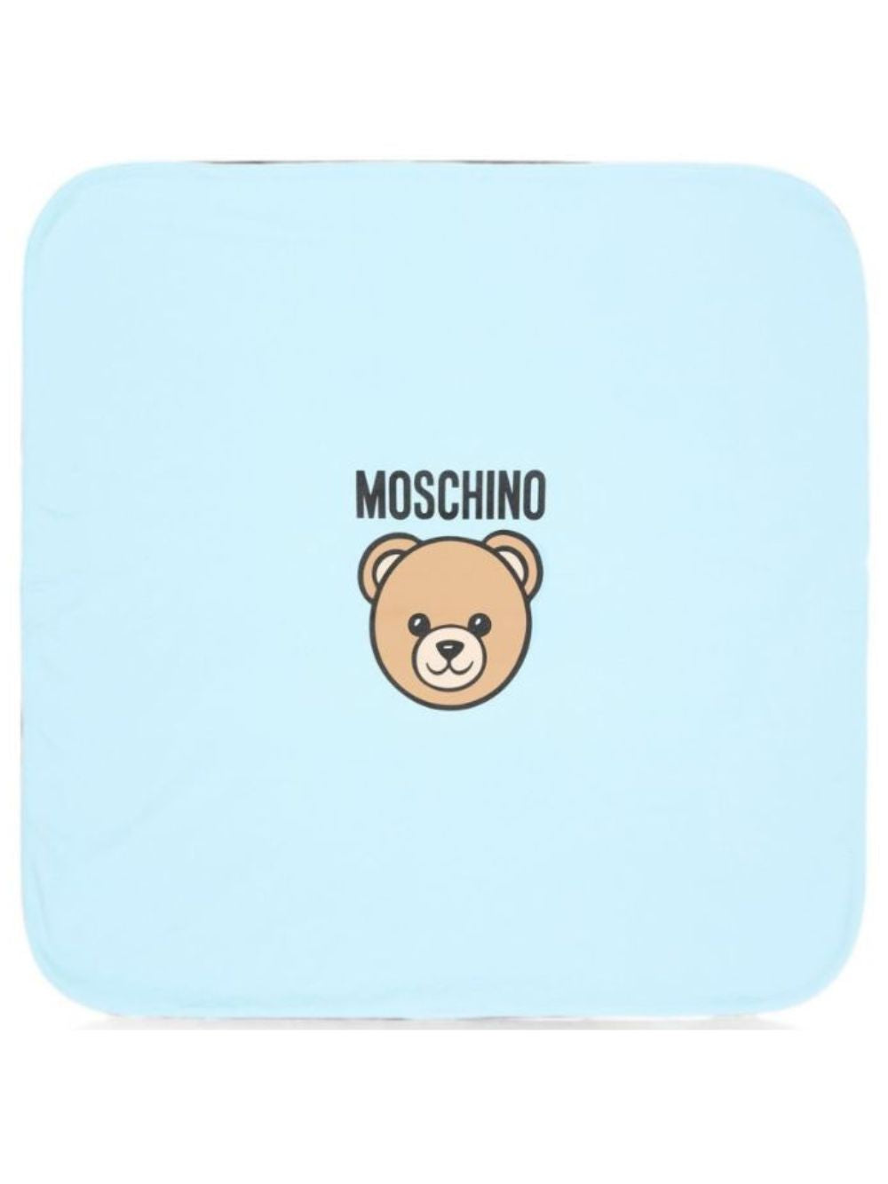 Coperta per neonato Moschino Kids azzurro con dettaglio Teddy Bear MUB00OLCA40 40304 MOSCHINO KIDS 