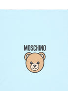 Coperta per neonato Moschino Kids azzurro con dettaglio Teddy Bear MUB00OLCA40 40304 MOSCHINO KIDS 