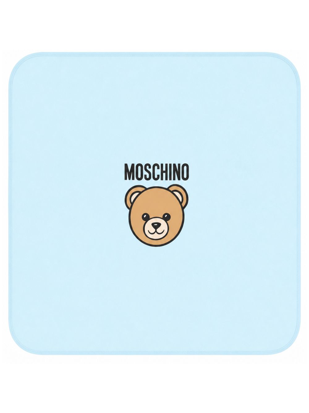 Coperta per neonato Moschino Kids azzurro con dettaglio Teddy Bear MUB00OLCA40 40304 MOSCHINO KIDS 