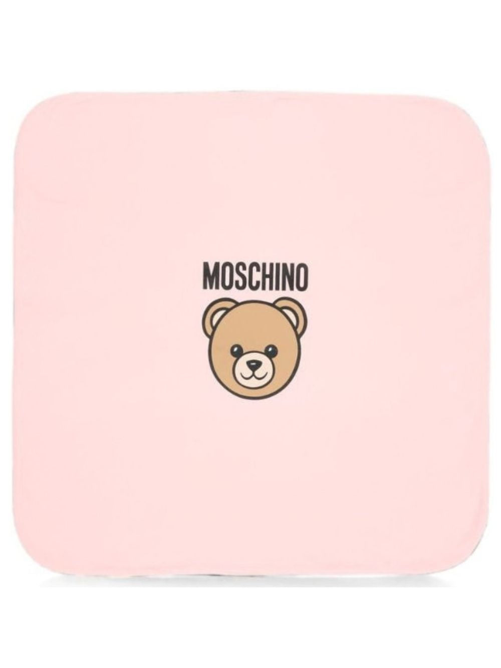 Coperta per neonata Moschino Kids rosa con dettaglio Teddy Bear MUB00OLCA40 50209 MOSCHINO KIDS 