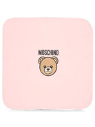 Coperta per neonata Moschino Kids rosa con dettaglio Teddy Bear MUB00OLCA40 50209 MOSCHINO KIDS 