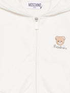 Felpa per neonati Moschino Kids bianca con stampa grafica MUF06DLCA40 10063 MOSCHINO KIDS 