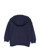 Felpa per neonati Moschino Kids blu con stampa grafica MUF06DLCA40 40016 MOSCHINO KIDS 